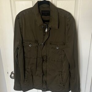 All Saints Men's Khaki Military Jacket